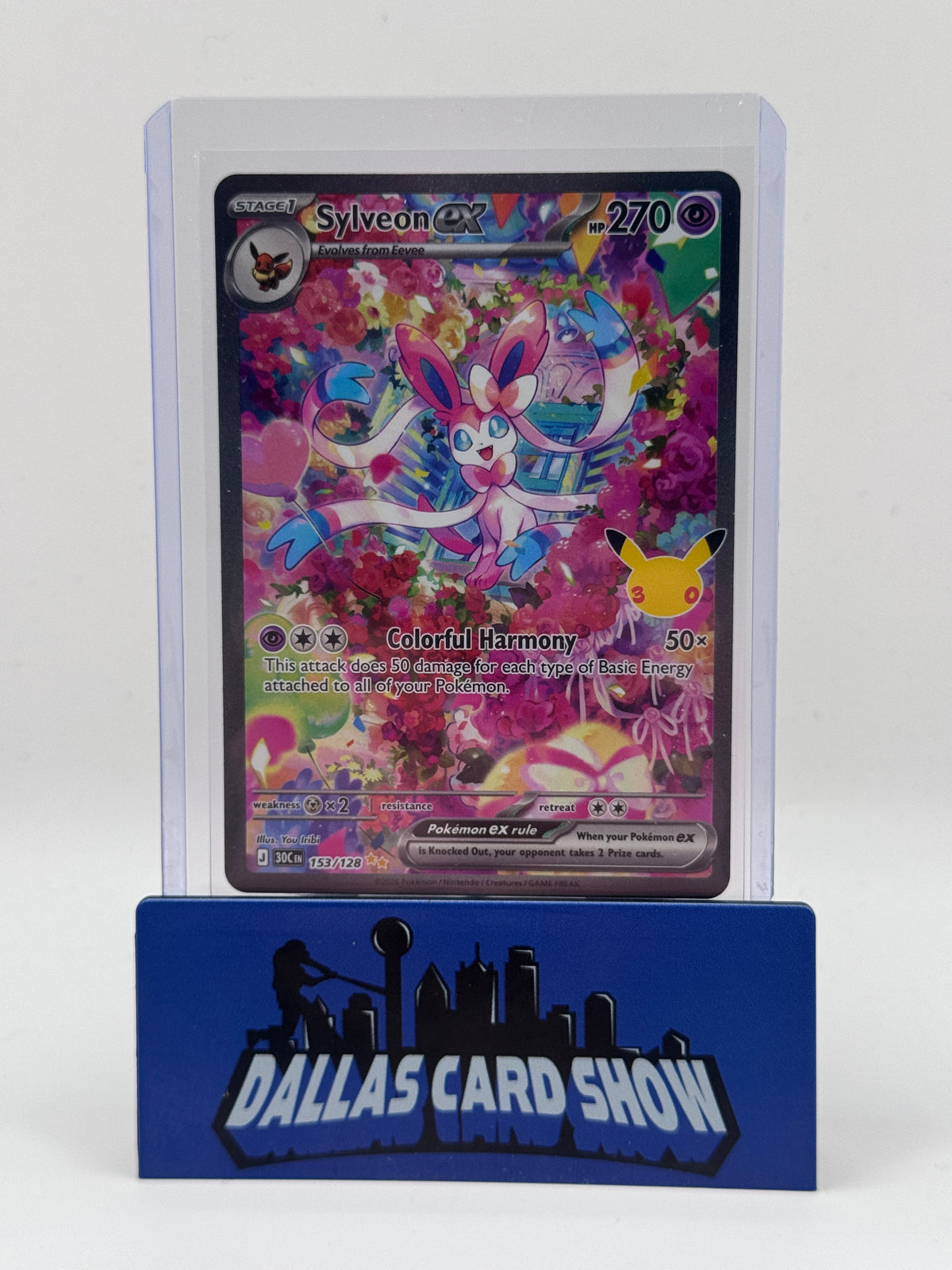 2026 Pokemon - Sylveon ex (SIR) - 153/128 30th Celebration NM