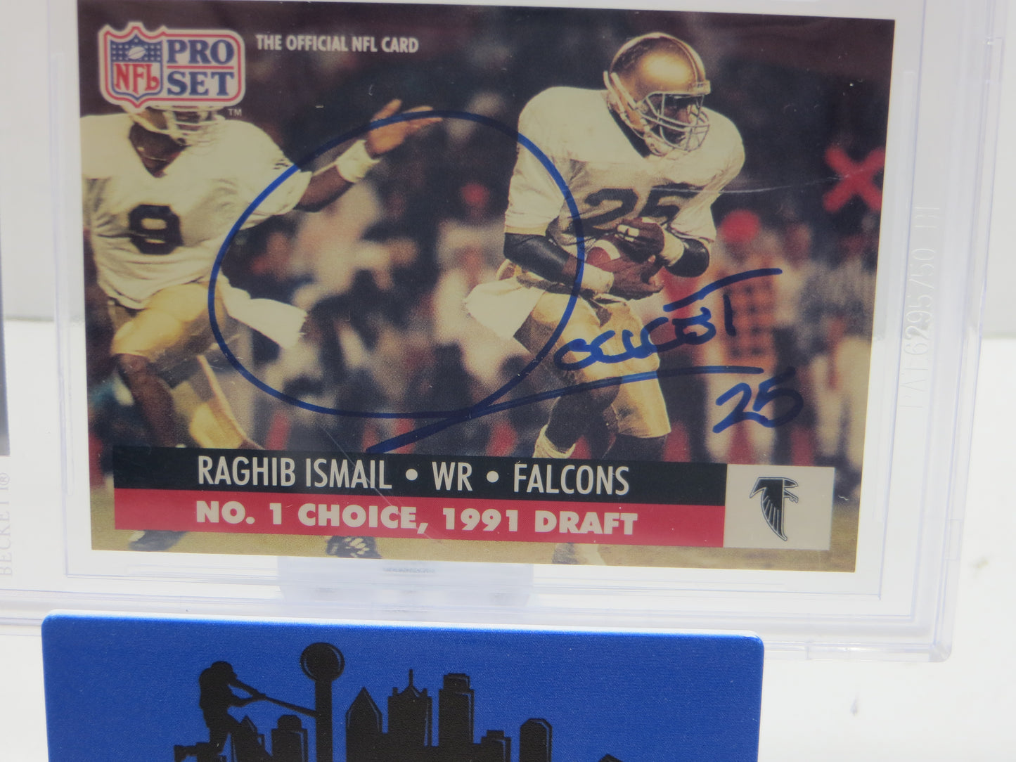 1991 PRO SET DRAFT DAY #694C RAGHIB "ROCKET" ISMAIL BGS AUTO
