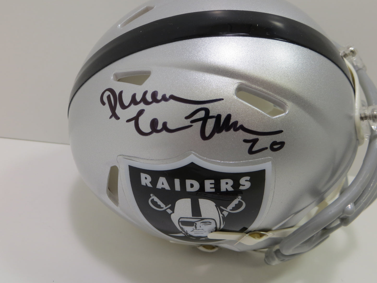DARREN MCFADDEN SIGNED OAKLAND RAIDERS Riddell MINI HELMET Razorbacks JSA COA