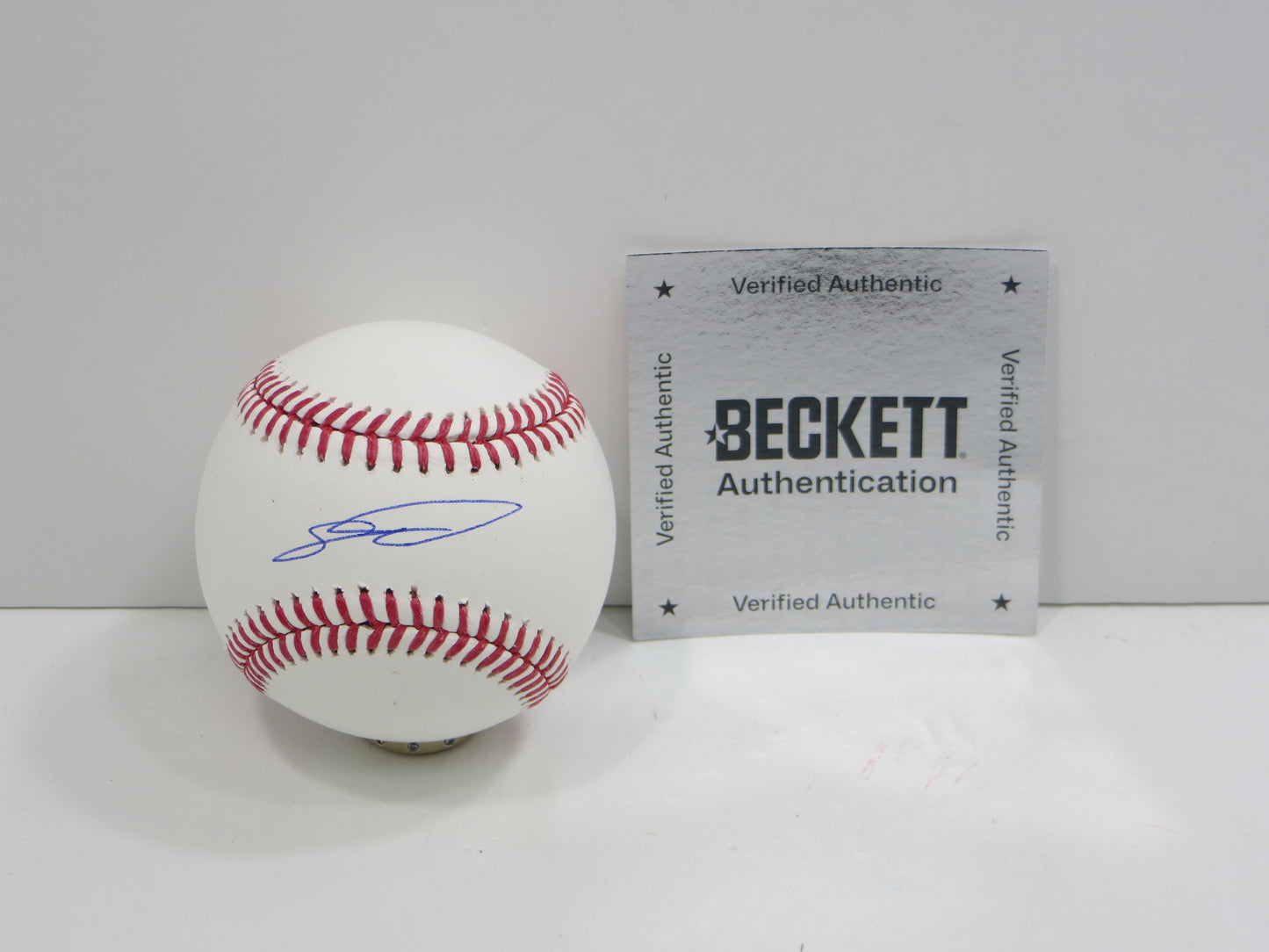 SEBASTIAN WALCOTT TEXAS RANGERS SIGNED RAWLINGS OML BASEBALL BAS COA