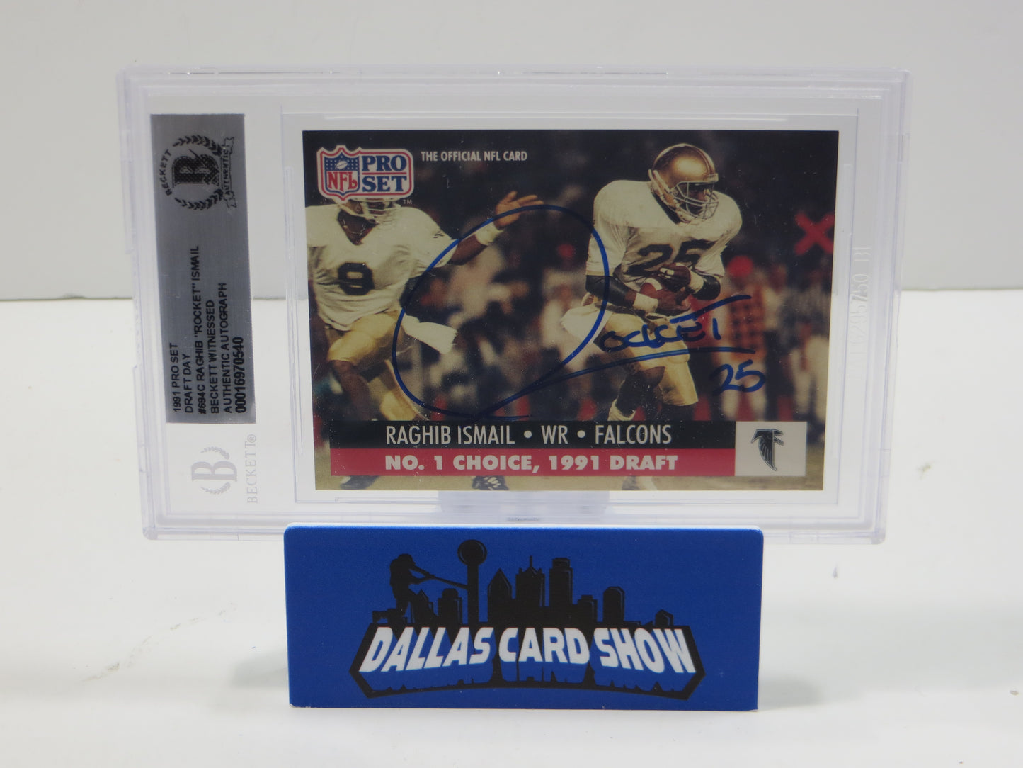 1991 PRO SET DRAFT DAY #694C RAGHIB "ROCKET" ISMAIL BGS AUTO