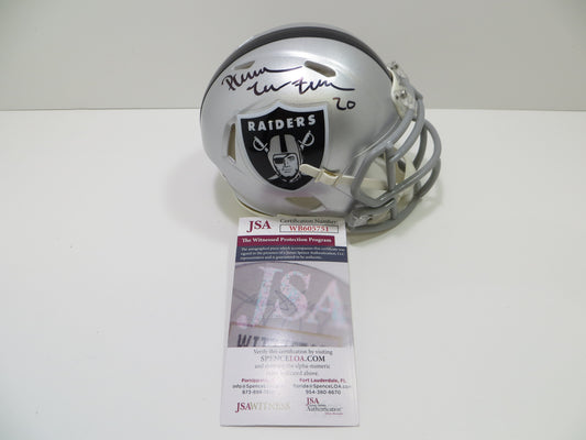 DARREN MCFADDEN SIGNED OAKLAND RAIDERS Riddell MINI HELMET Razorbacks JSA COA