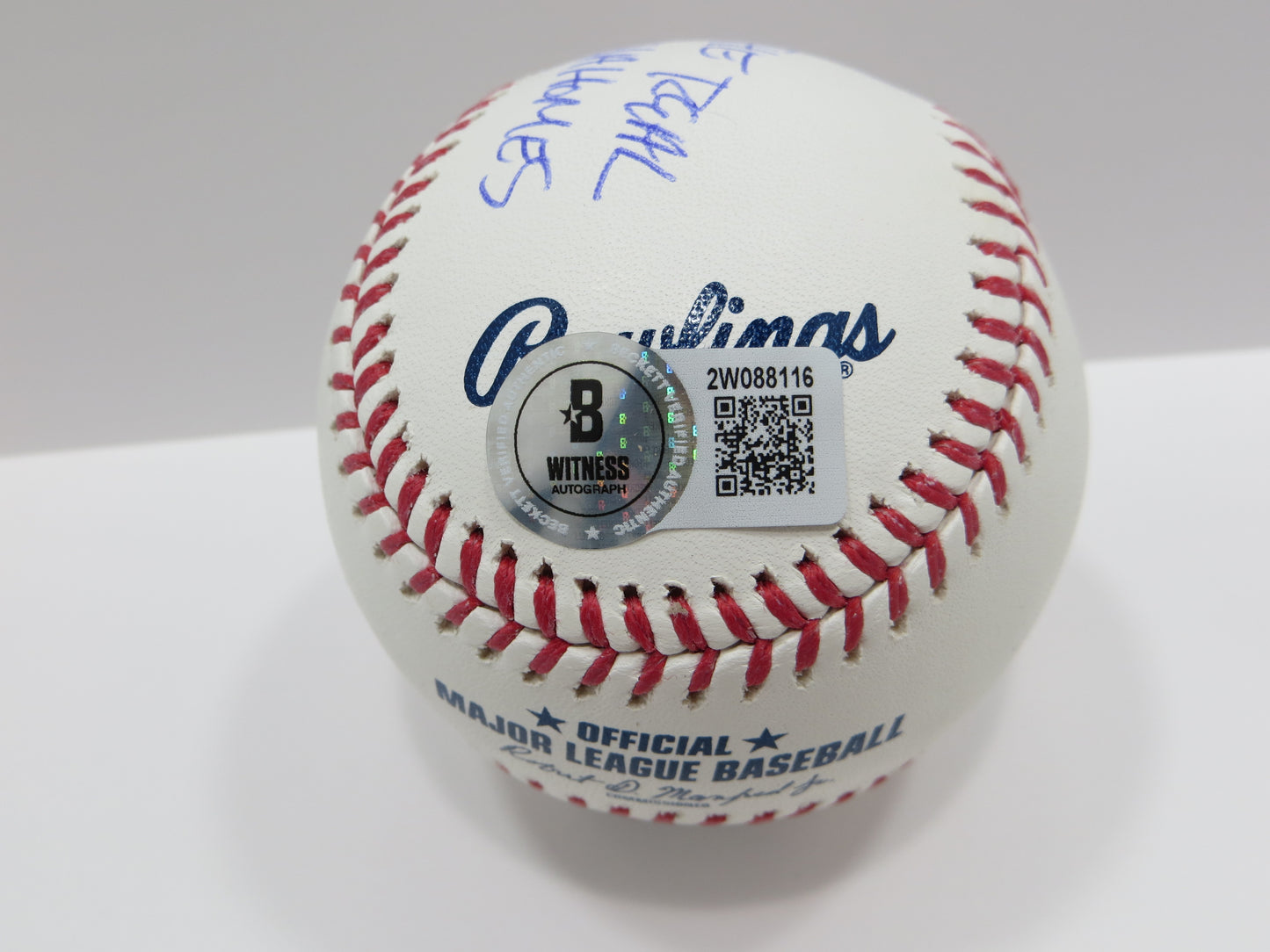 PAT PATRICK MAHOMES SR SIGNED OML BASEBALL Twins w/MVPMAKER THE REAL BAS