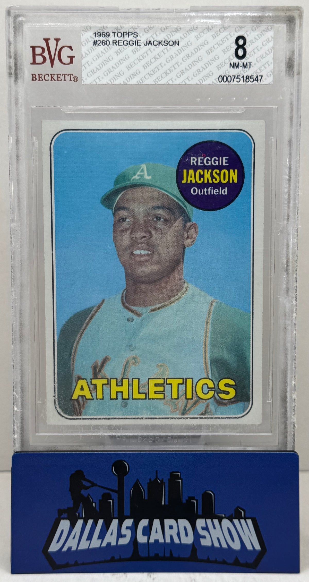 1969 Topps #260 Reggie Jackson Rookie RC BVG 8