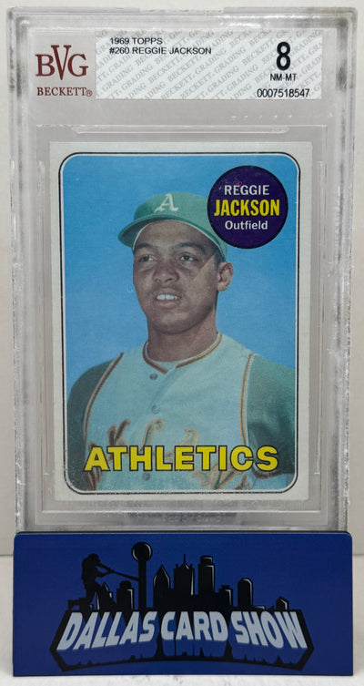 1969 Topps #260 Reggie Jackson Rookie RC BVG 8