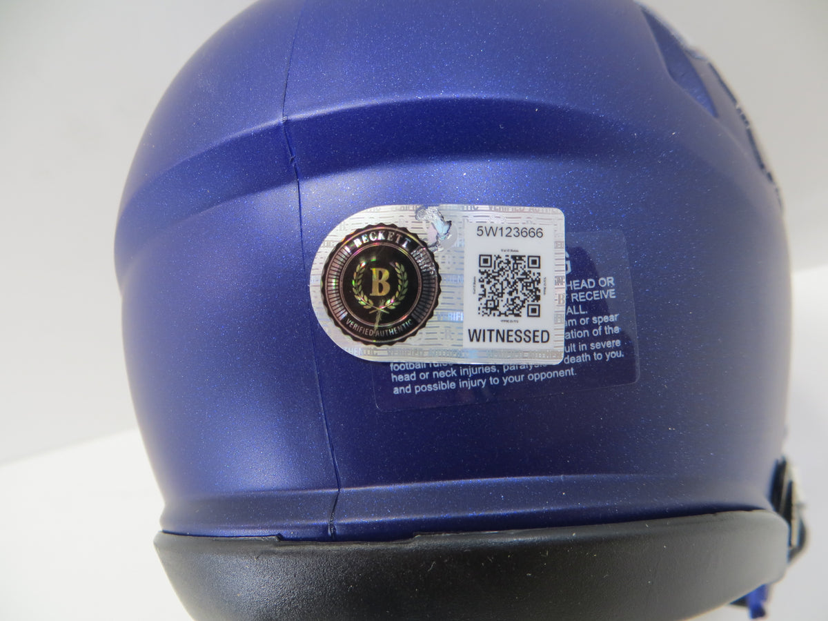 TREVONE BOYKIN TCU HORNED FROGS SIGNED Purple MINI HELMET BAS