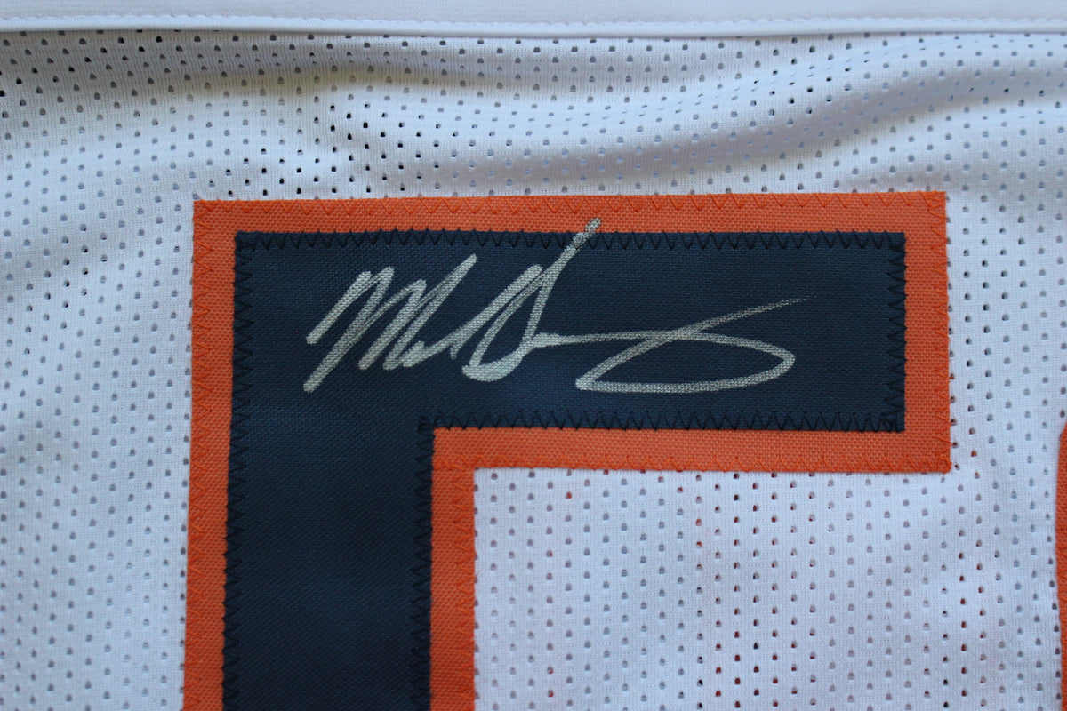 MIKE SINGLETARY CHICAGO BEARS SIGNED WHITE JERSEY Baylor Bears BAS COA