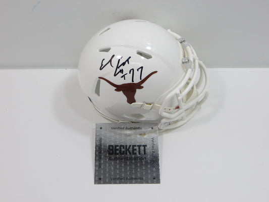 EARL CAMPBELL TEXAS UT LONGHORNS SIGNED Mini Helmet HOUSTON OILERS BAS