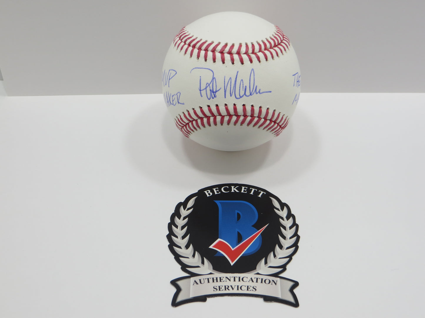 PAT PATRICK MAHOMES SR SIGNED OML BASEBALL Twins w/MVPMAKER THE REAL BAS