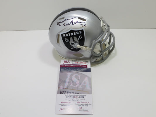 DARREN MCFADDEN SIGNED OAKLAND RAIDERS Riddell MINI HELMET Razorbacks JSA COA