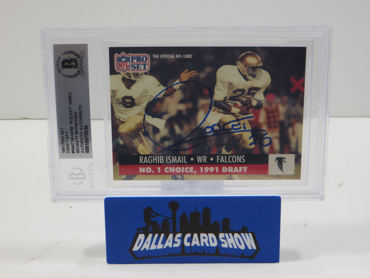1991 PRO SET DRAFT DAY #694C RAGHIB "ROCKET" ISMAIL BGS AUTO