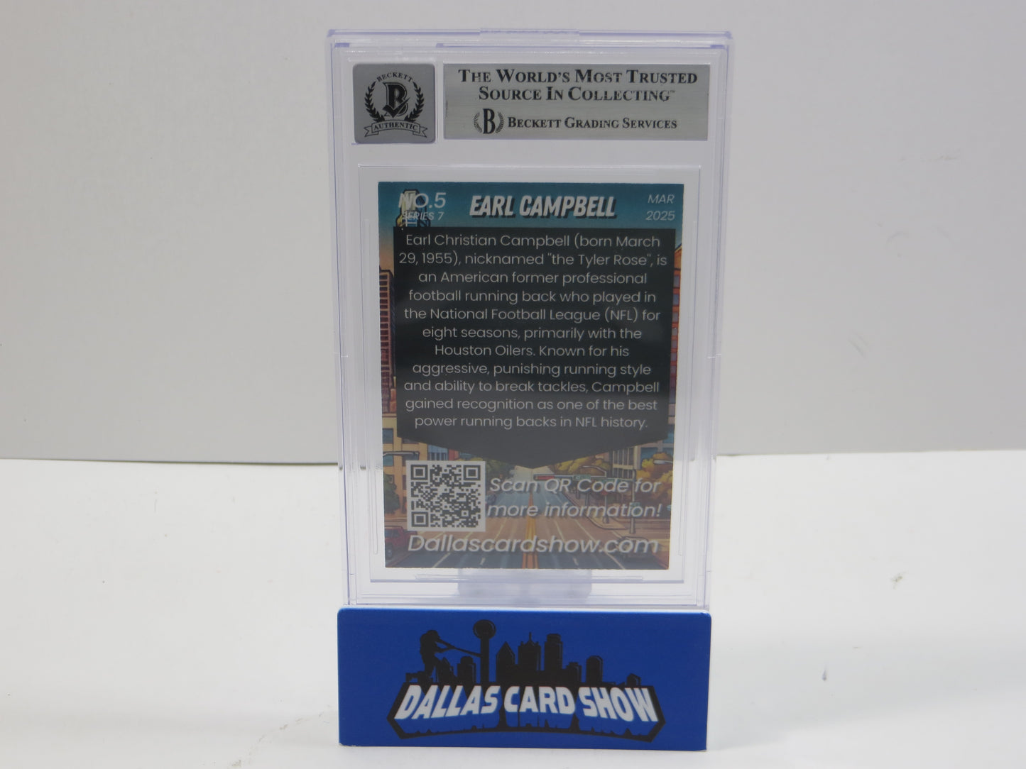 2025 MARCH DCS SERIES 7 #5 EARL CAMPBELL BAS 10 AUTO