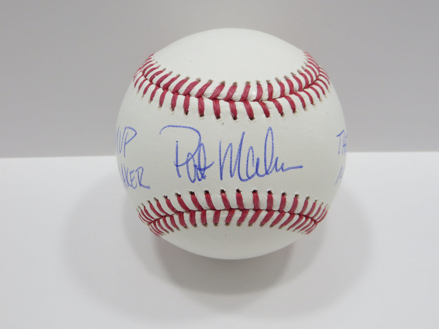PAT PATRICK MAHOMES SR SIGNED OML BASEBALL Twins w/MVPMAKER THE REAL BAS
