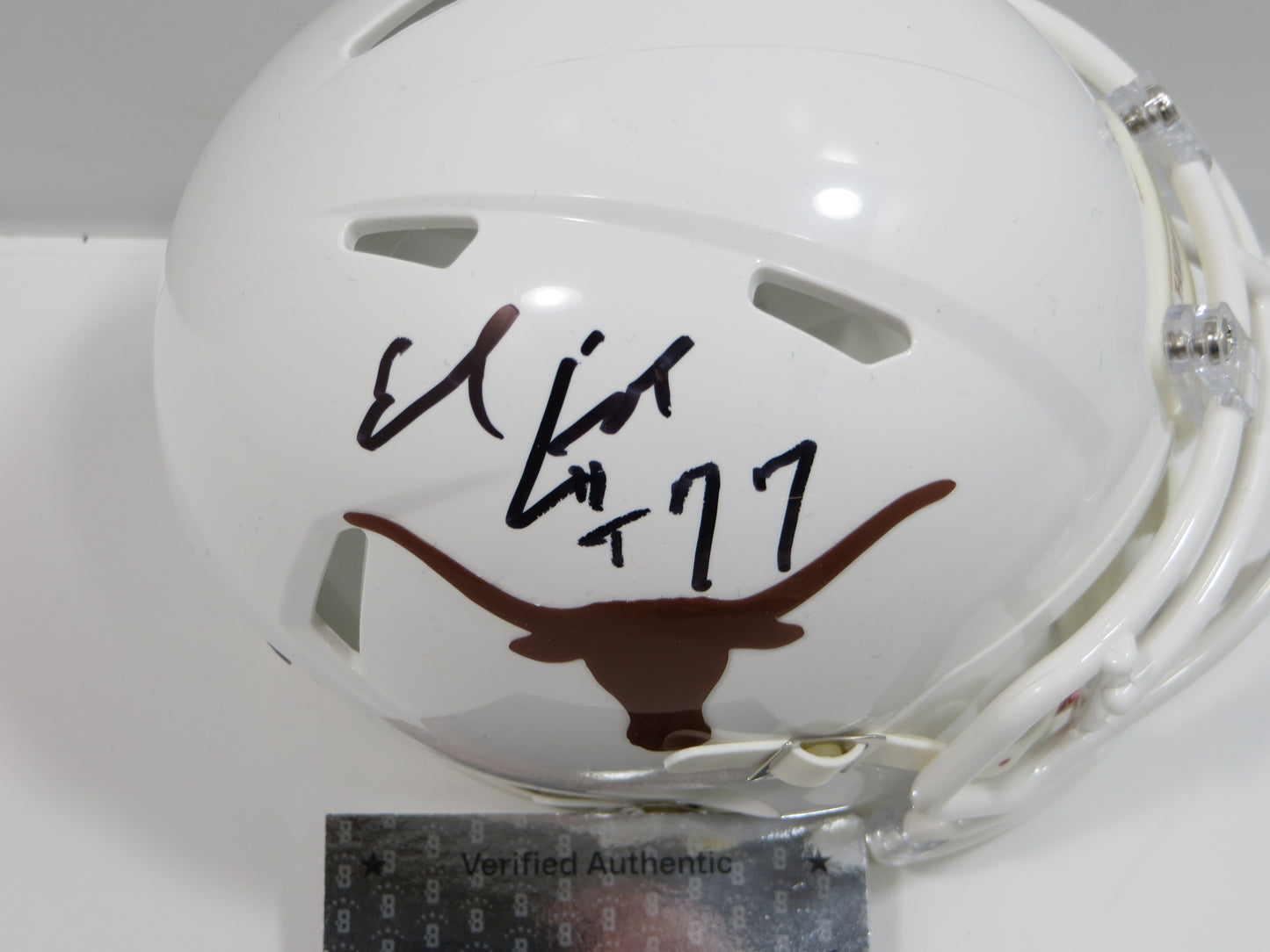 EARL CAMPBELL TEXAS UT LONGHORNS SIGNED Mini Helmet HOUSTON OILERS BAS