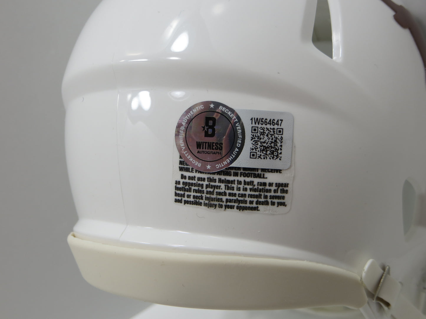 COLT McCOY JORDAN SHIPLEY SIGNED TEXAS LONGHORNS Riddell MINI HELMET BAS