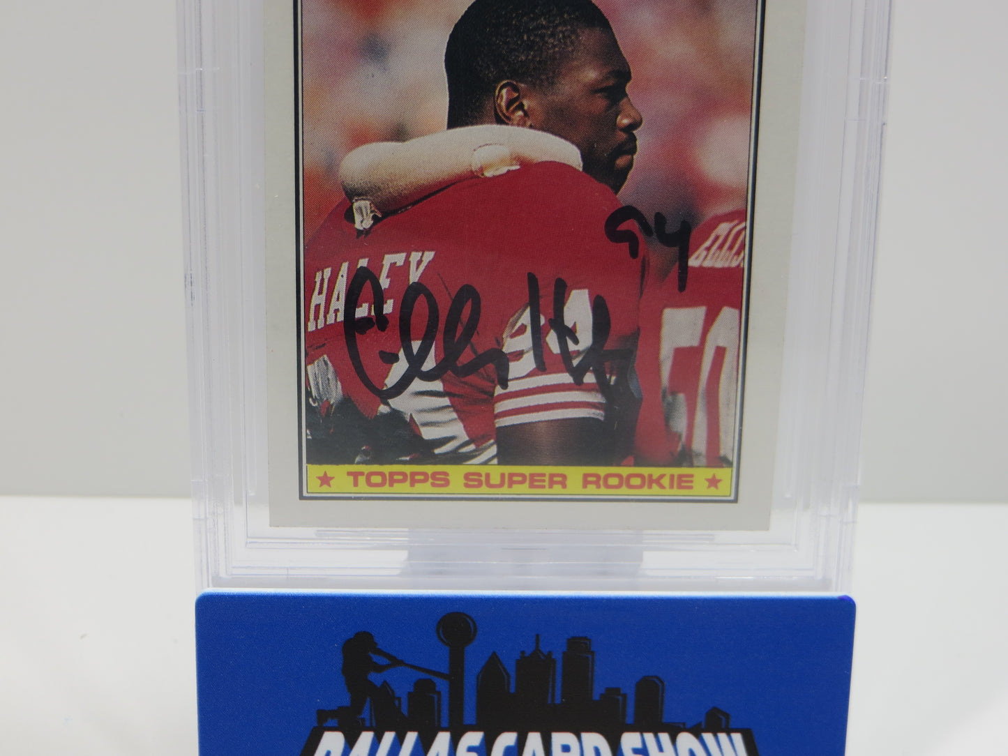 CHARLES HALEY SIGNED 1987 TOPPS #125 COWBOYS 49ers BGS BAS SLAB AUTO 10