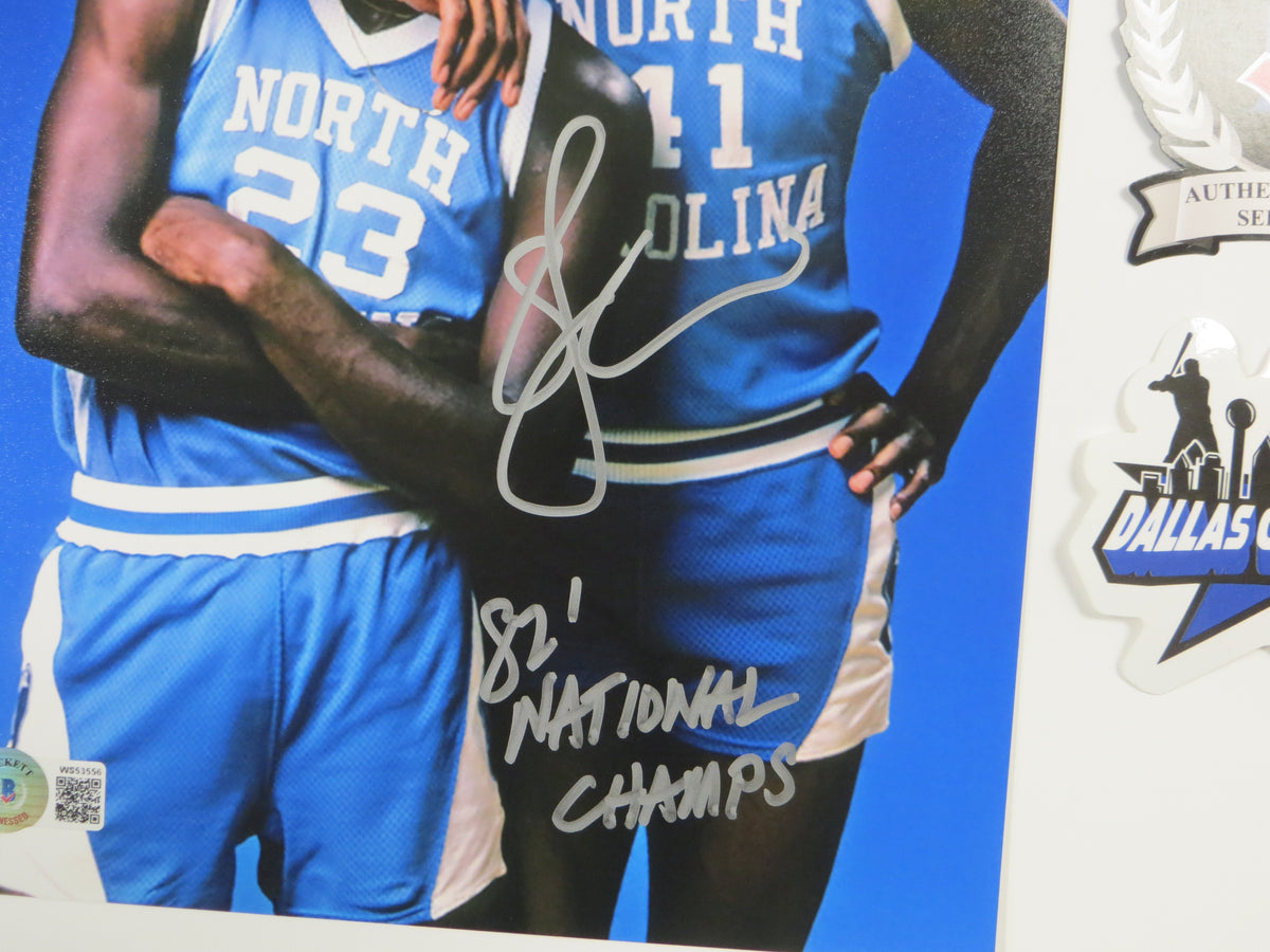 SAM PERKINS UNC Tar Heels SIGNED 8x10 PHOTO w/MichaelJordan 82Champs BAS