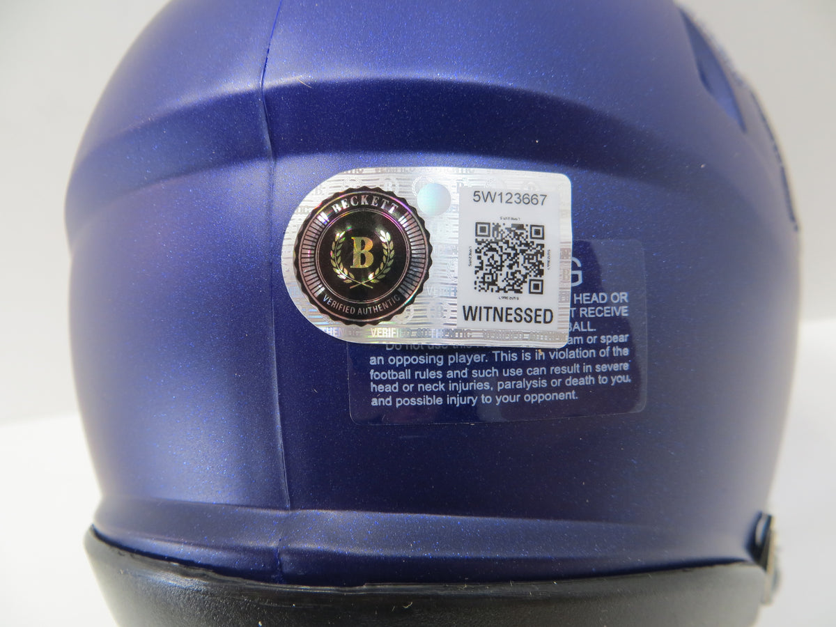 TREVONE BOYKIN TCU HORNED FROGS SIGNED Purple MINI HELMET BAS