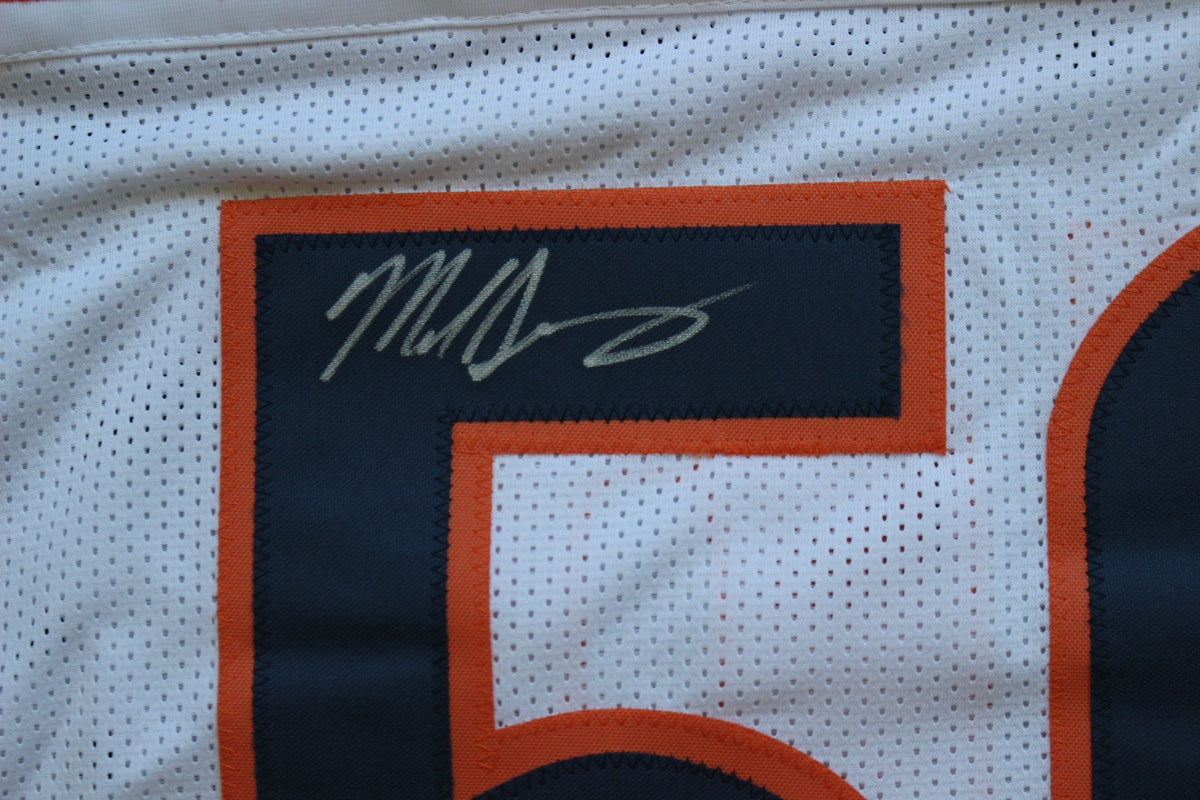 MIKE SINGLETARY CHICAGO BEARS SIGNED WHITE JERSEY Baylor Bears BAS COA
