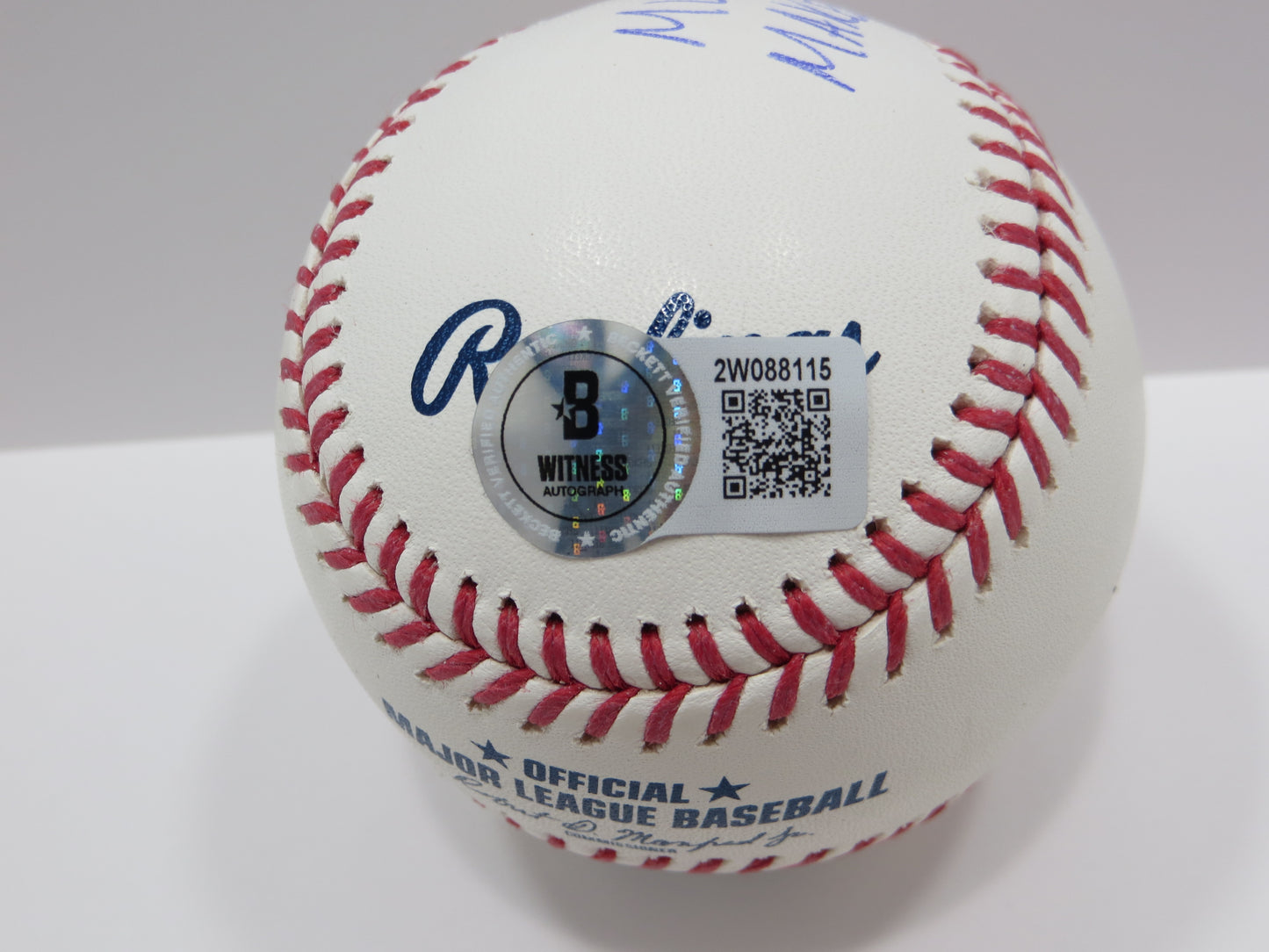 PAT PATRICK MAHOMES SR SIGNED OML BASEBALL Twins w/MVPMAKER THE REAL BAS