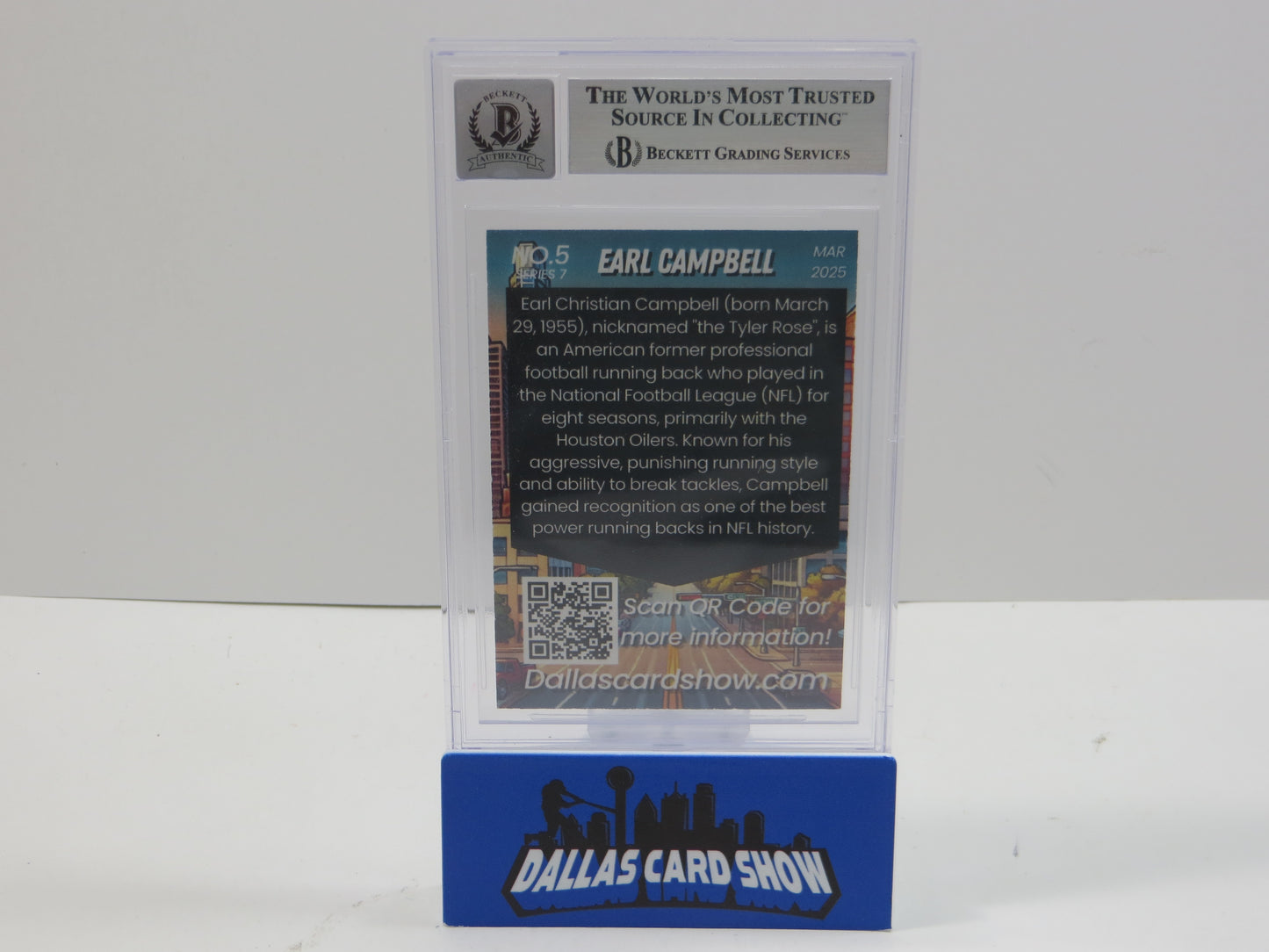 2025 MARCH DCS SERIES 7 #5 EARL CAMPBELL BAS 10 AUTO