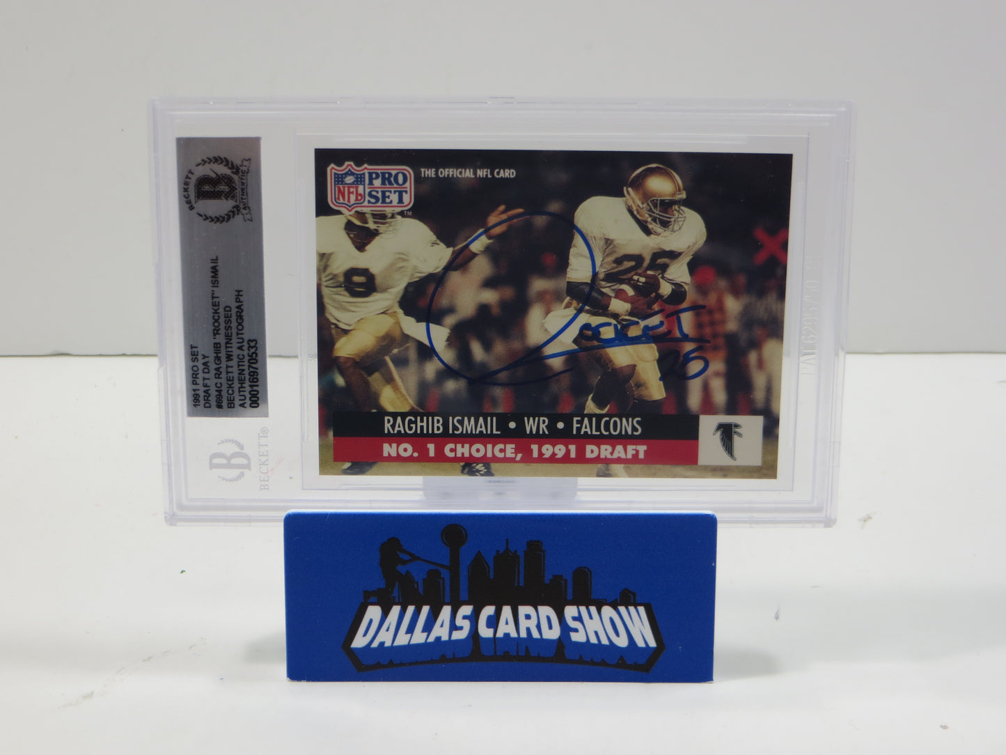 1991 PRO SET DRAFT DAY #694C RAGHIB "ROCKET" ISMAIL BGS AUTO