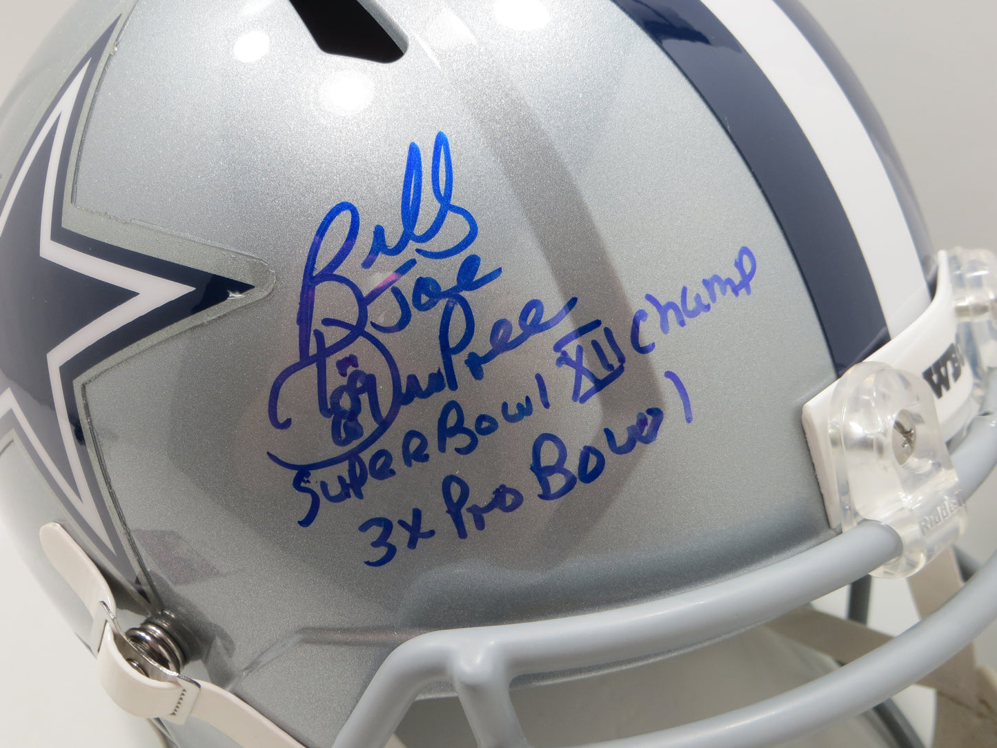 BILLY JOE DUPREE SIGNED DALLAS COWBOYS RIDDELL F/S HELMET w/INSCs JSA COA