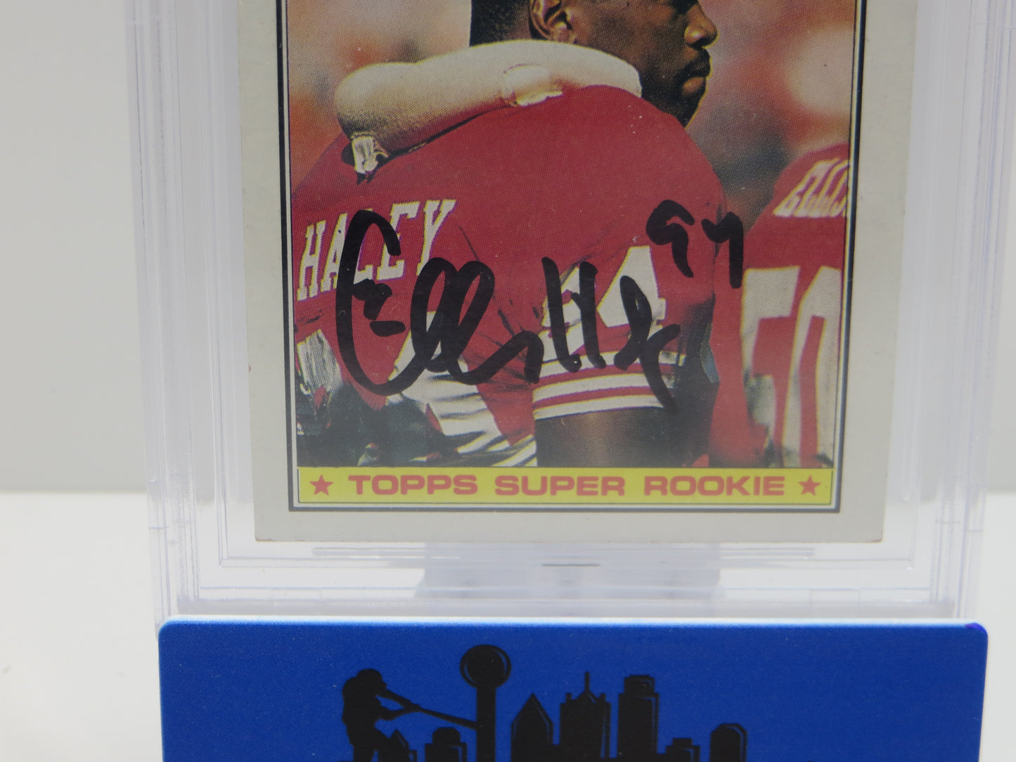 CHARLES HALEY SIGNED 1987 TOPPS #125 COWBOYS 49ers BGS BAS SLAB AUTO 10