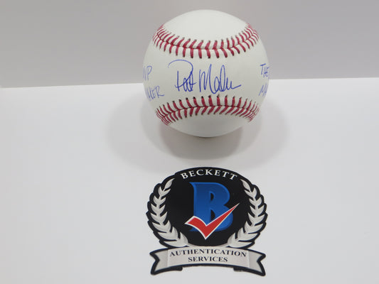 PAT PATRICK MAHOMES SR SIGNED OML BASEBALL Twins w/MVPMAKER THE REAL BAS