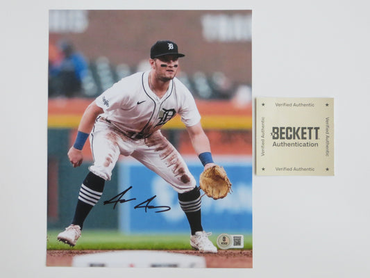 JACE JUNG DETROIT TIGERS SIGNED 8x10 PHOTO Texas Tech BAS COA