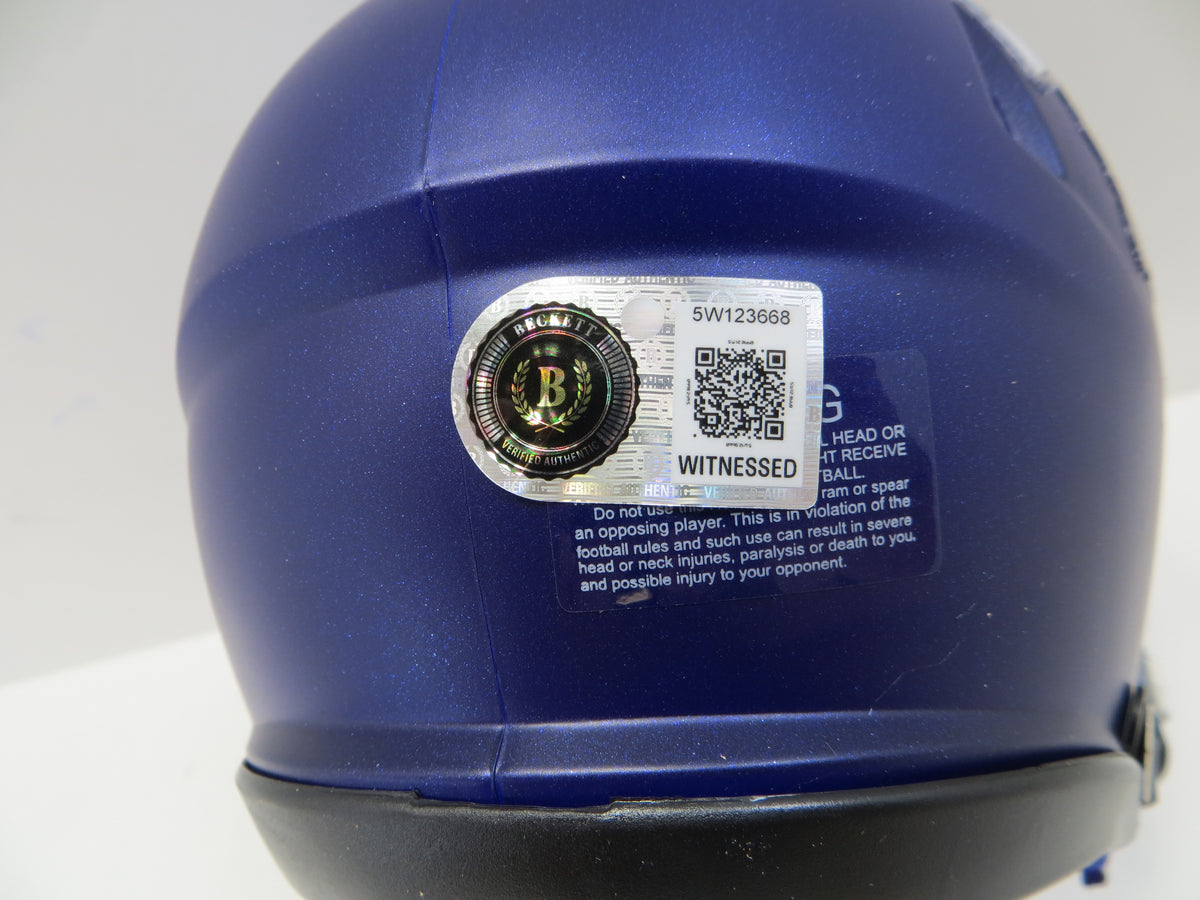 TREVONE BOYKIN TCU HORNED FROGS SIGNED Purple MINI HELMET BAS