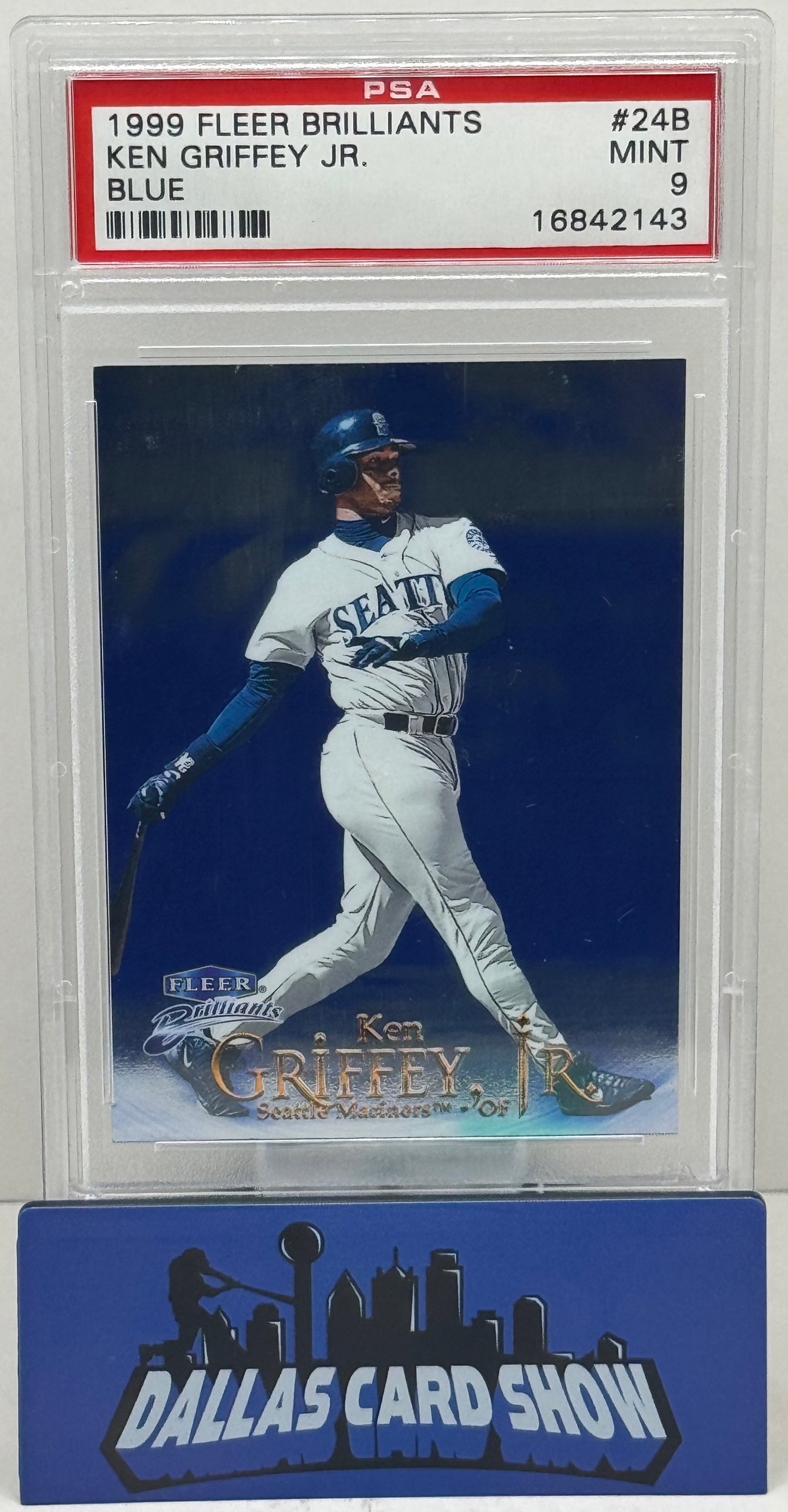 1999 Fleer Brilliants #24B Ken Griffey Jr. Blue PSA 9