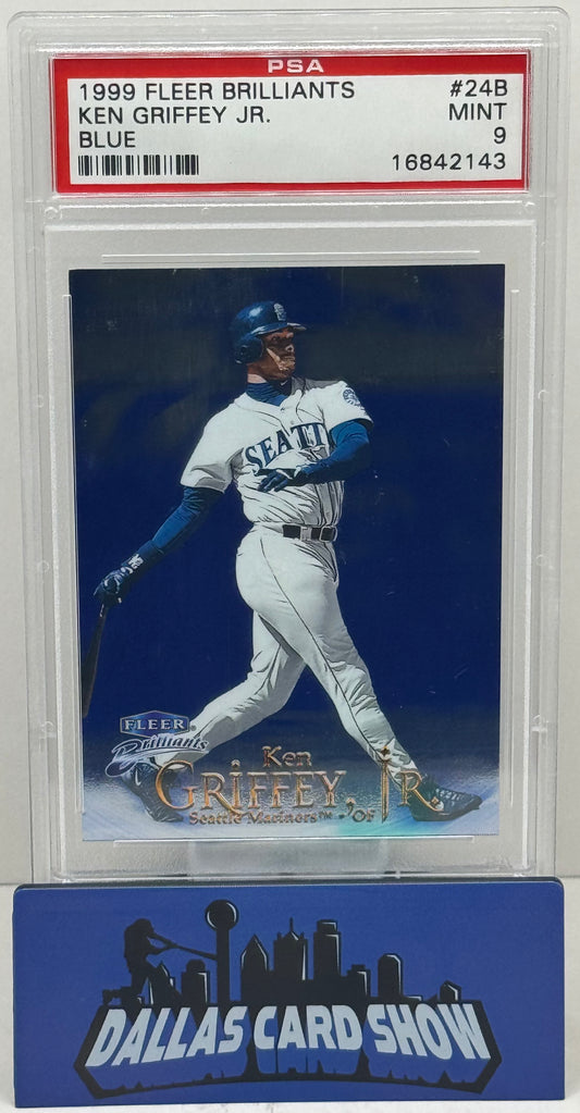 1999 Fleer Brilliants #24B Ken Griffey Jr. Blue PSA 9