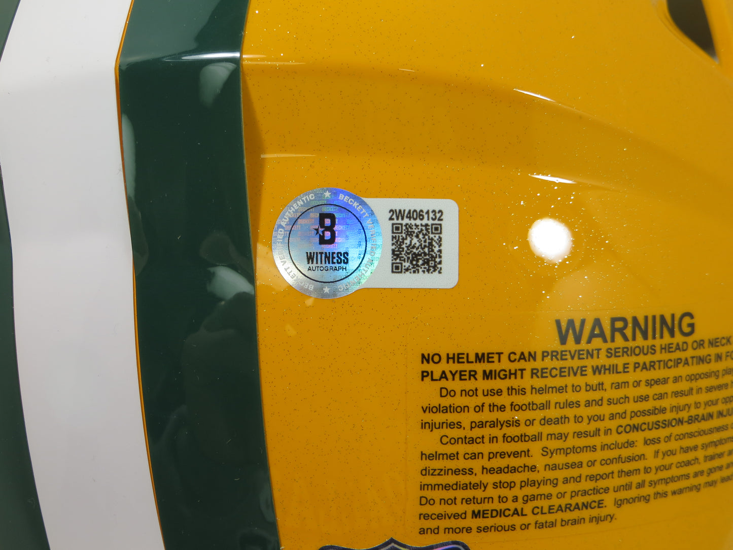 BRETT FAVRE SIGNED GREEN BAY PACKERS SPEED AUTHENTIC FULL SIZE HELMET BAS