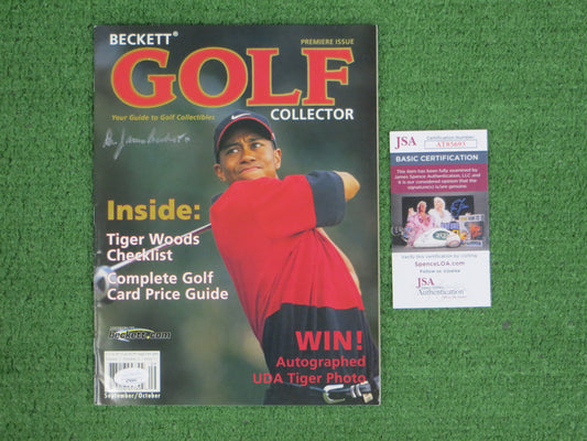 Dr James Beckett SIGNED BECKETT GOLF MAGAZINE Tiger Woods ISSUE #1 JSA COA