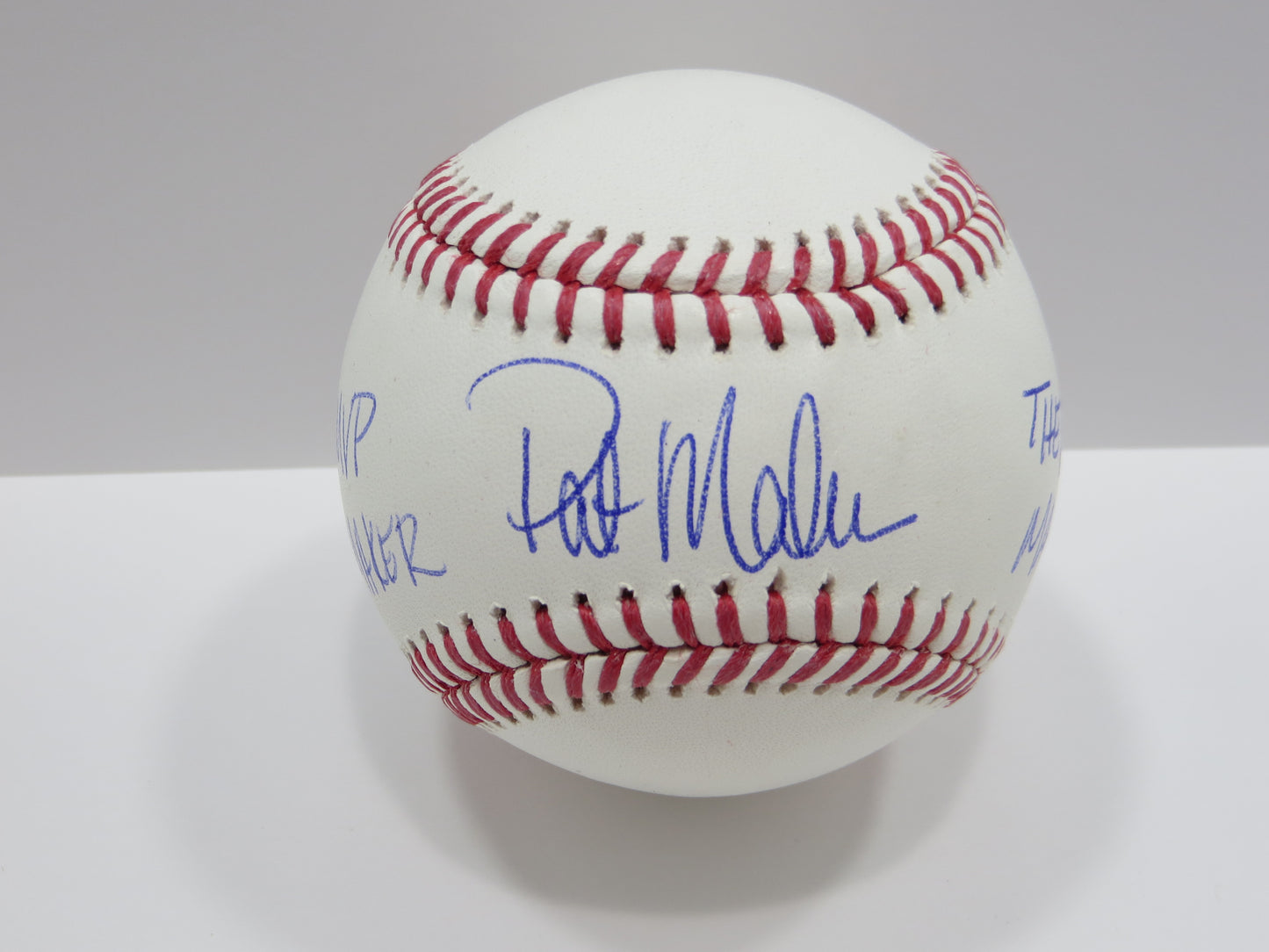 PAT PATRICK MAHOMES SR SIGNED OML BASEBALL Twins w/MVPMAKER THE REAL BAS