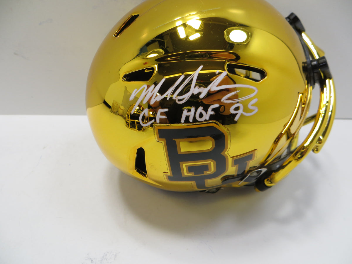 MIKE SINGLETARY BAYLOR BEARS SIGNED Chrome MINI HELMET w/CFHOF95 Chicago BAS