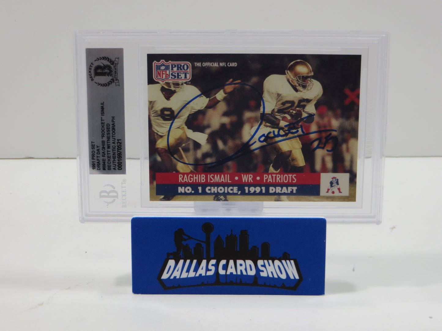 1991 PRO SET DRAFT DAY #694E RAGHIB "ROCKET" ISMAIL BGS 10 AUTO