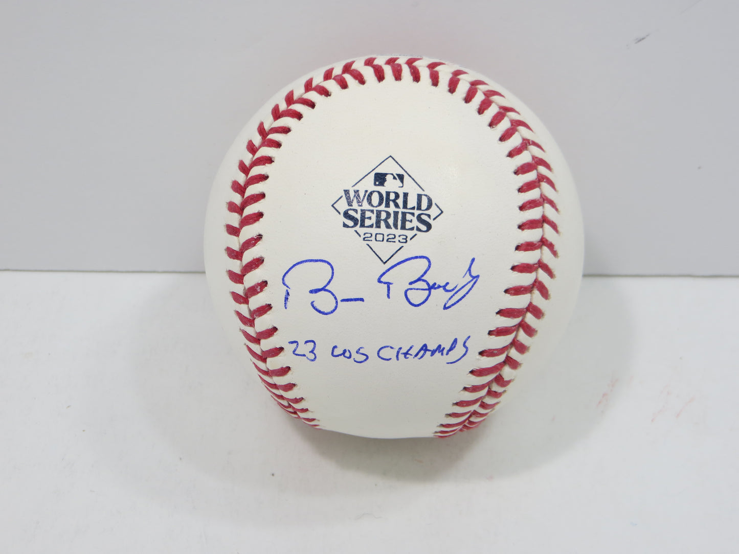 BRUCE BOCHY SIGNED Rawlings 2023 World Series BASEBALL w/INSC Texas Rangers JSA