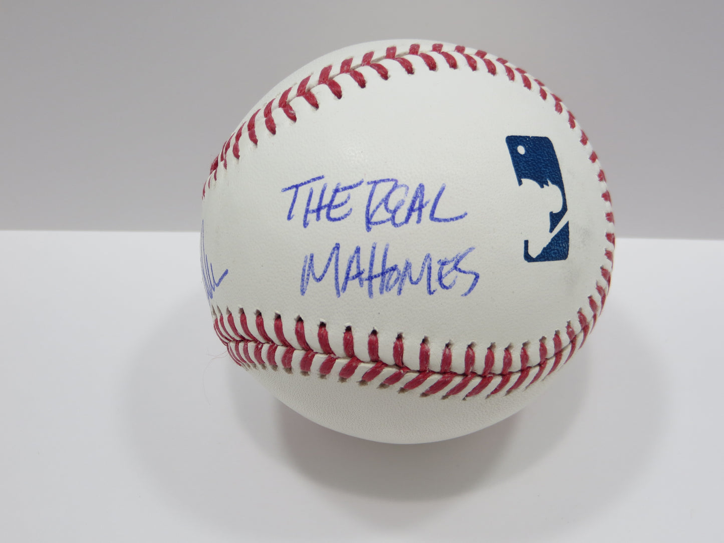 PAT PATRICK MAHOMES SR SIGNED OML BASEBALL Twins w/MVPMAKER THE REAL BAS