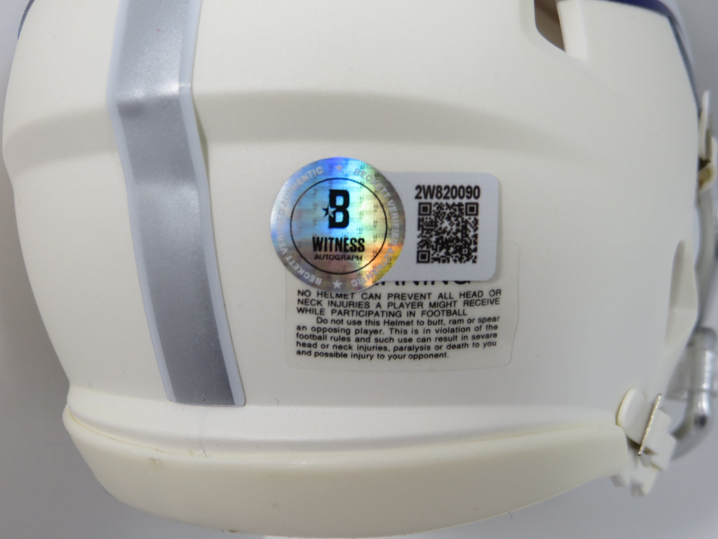 ADRIAN PETERSON MINNESOTA VIKINGS SIGNED Mini Helmet OKLAHOMA SOONERS BAS