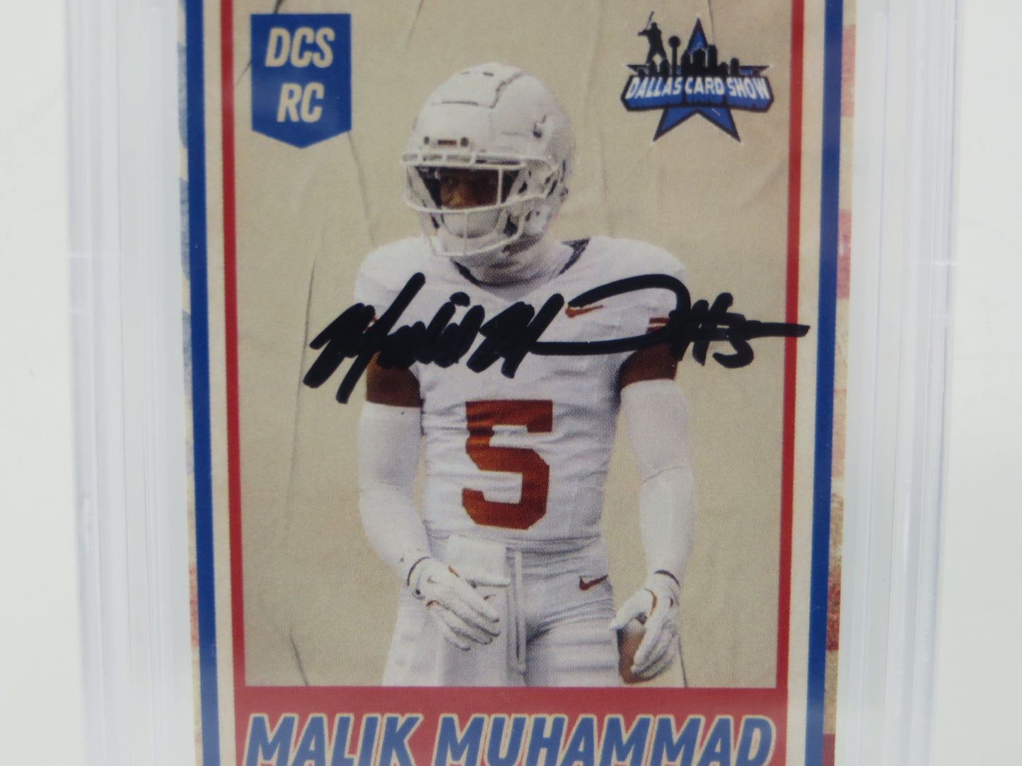 2025 Dallas Card Show Series 9 MALIK MUHAMMAD SIGNED Texas Longhorns BGS 10 Auto