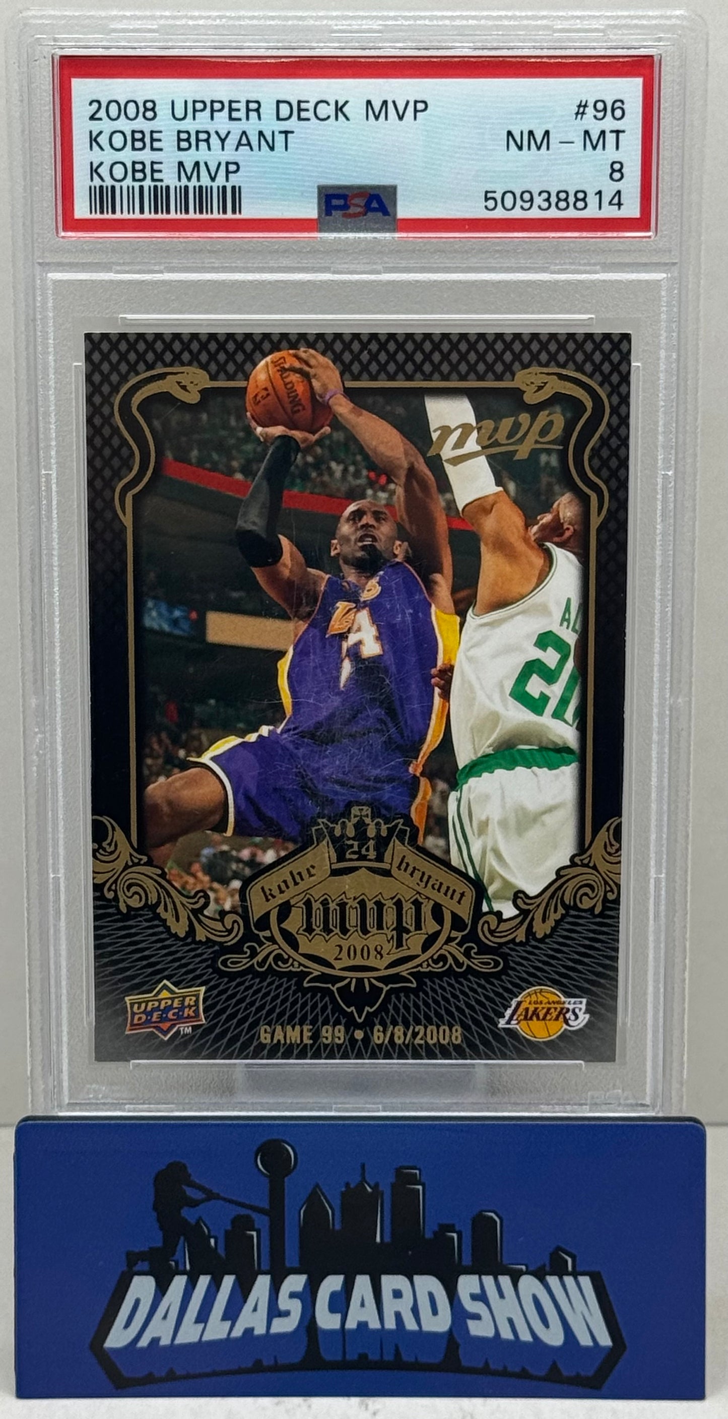 2008 Upper Deck MVP #96 Kobe Bryant Kobe MVP PSA 8