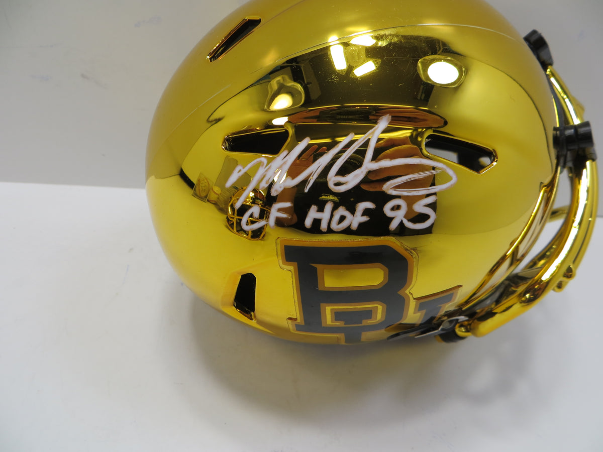 MIKE SINGLETARY BAYLOR BEARS SIGNED Chrome MINI HELMET w/CFHOF95 Chicago BAS