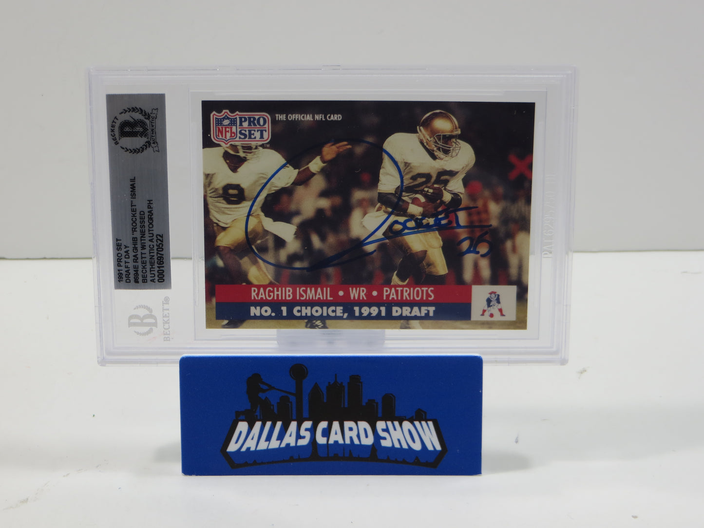 1991 PRO SET DRAFT DAY #694E RAGHIB "ROCKET" ISMAIL BGS 10 AUTO