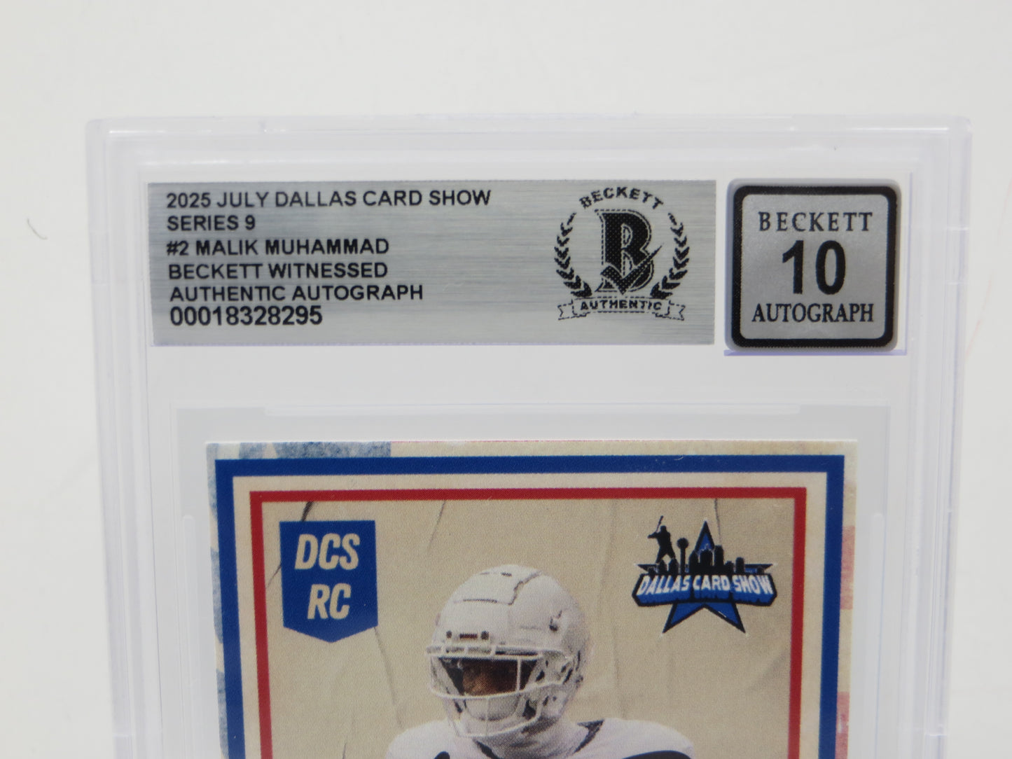 2025 Dallas Card Show Series 9 MALIK MUHAMMAD SIGNED Texas Longhorns BGS 10 Auto