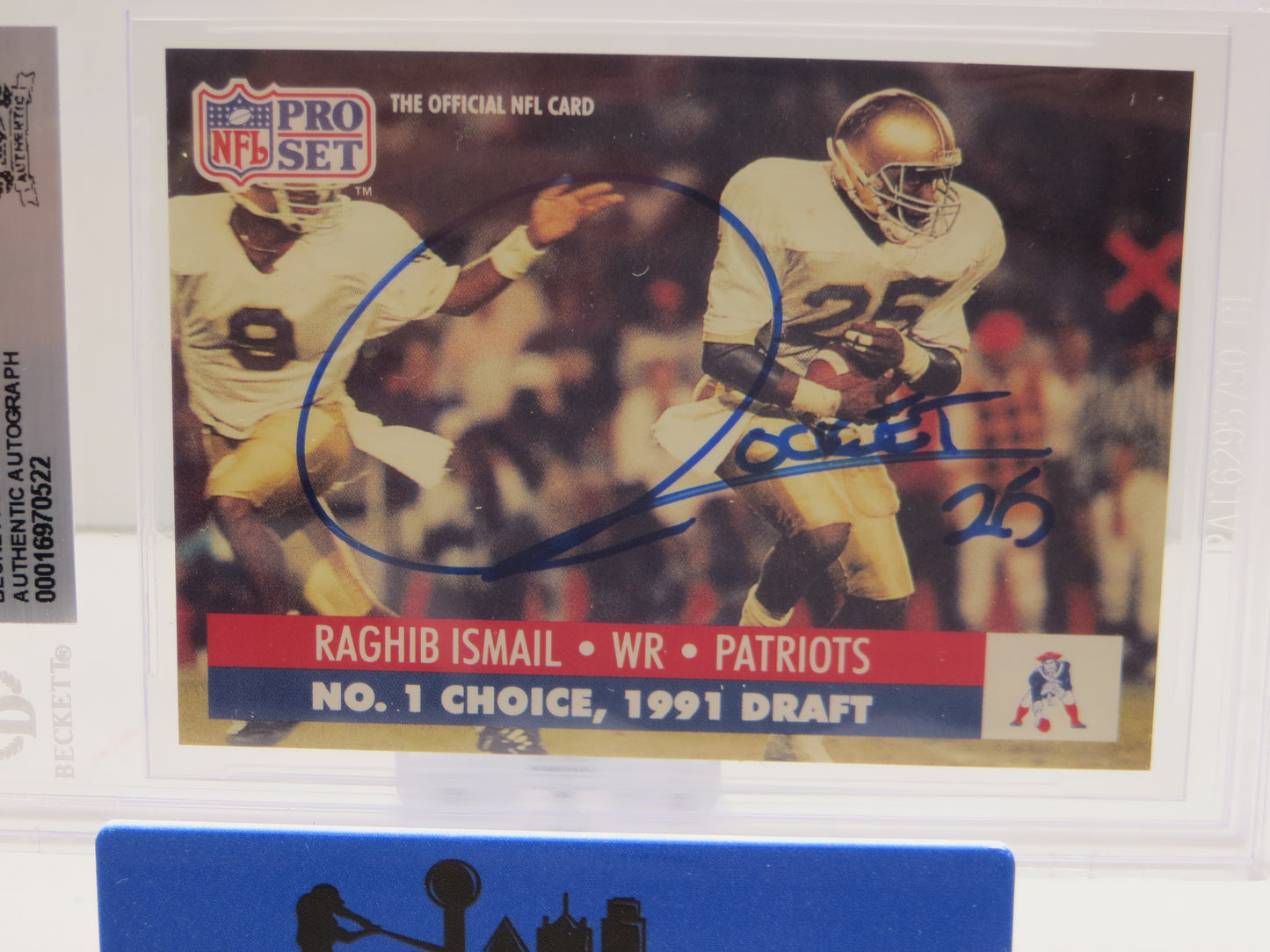 1991 PRO SET DRAFT DAY #694E RAGHIB "ROCKET" ISMAIL BGS 10 AUTO