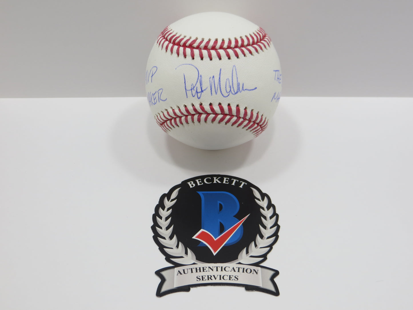 PAT PATRICK MAHOMES SR SIGNED OML BASEBALL Twins w/MVPMAKER THE REAL BAS