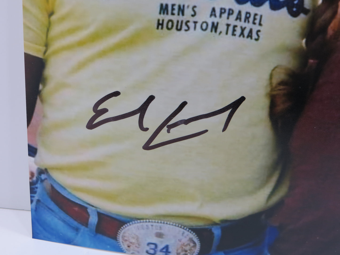 EARL CAMPBELL Texas Longhorns Houston Oilers SIGNED 8x10 PHOTO w/ Willie Nelson BAS