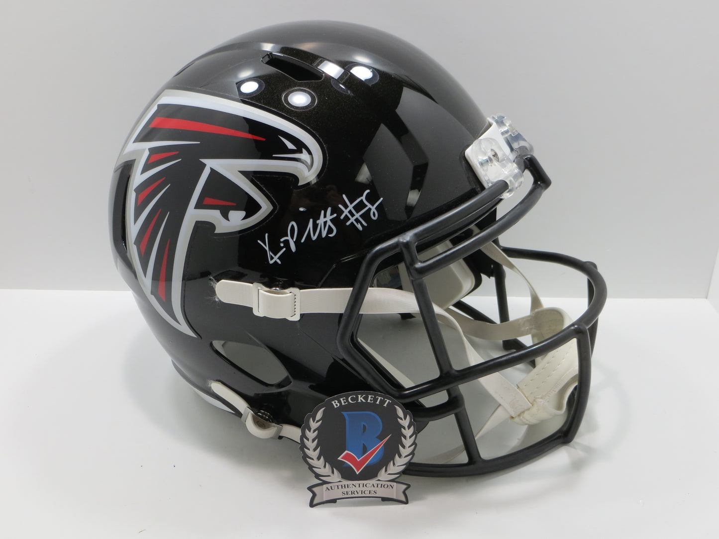 KYLE PITTS ATLANTA FALCONS SIGNED Riddell Full Size Helmet Florida Gators BAS